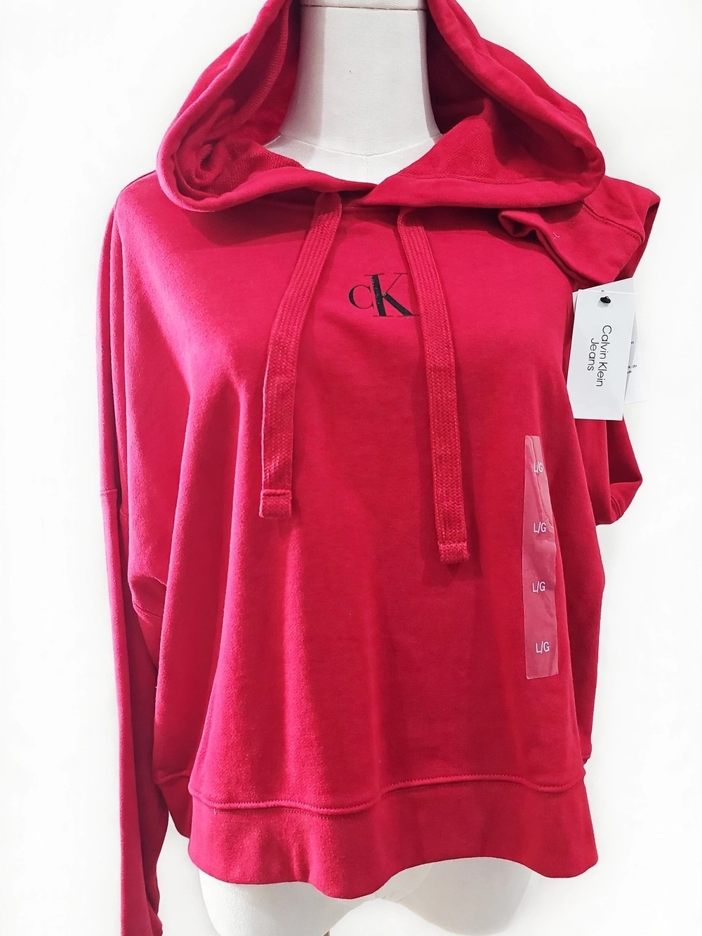 Calvin Klein Jeans CK Hoodie NWT Size L Cropped